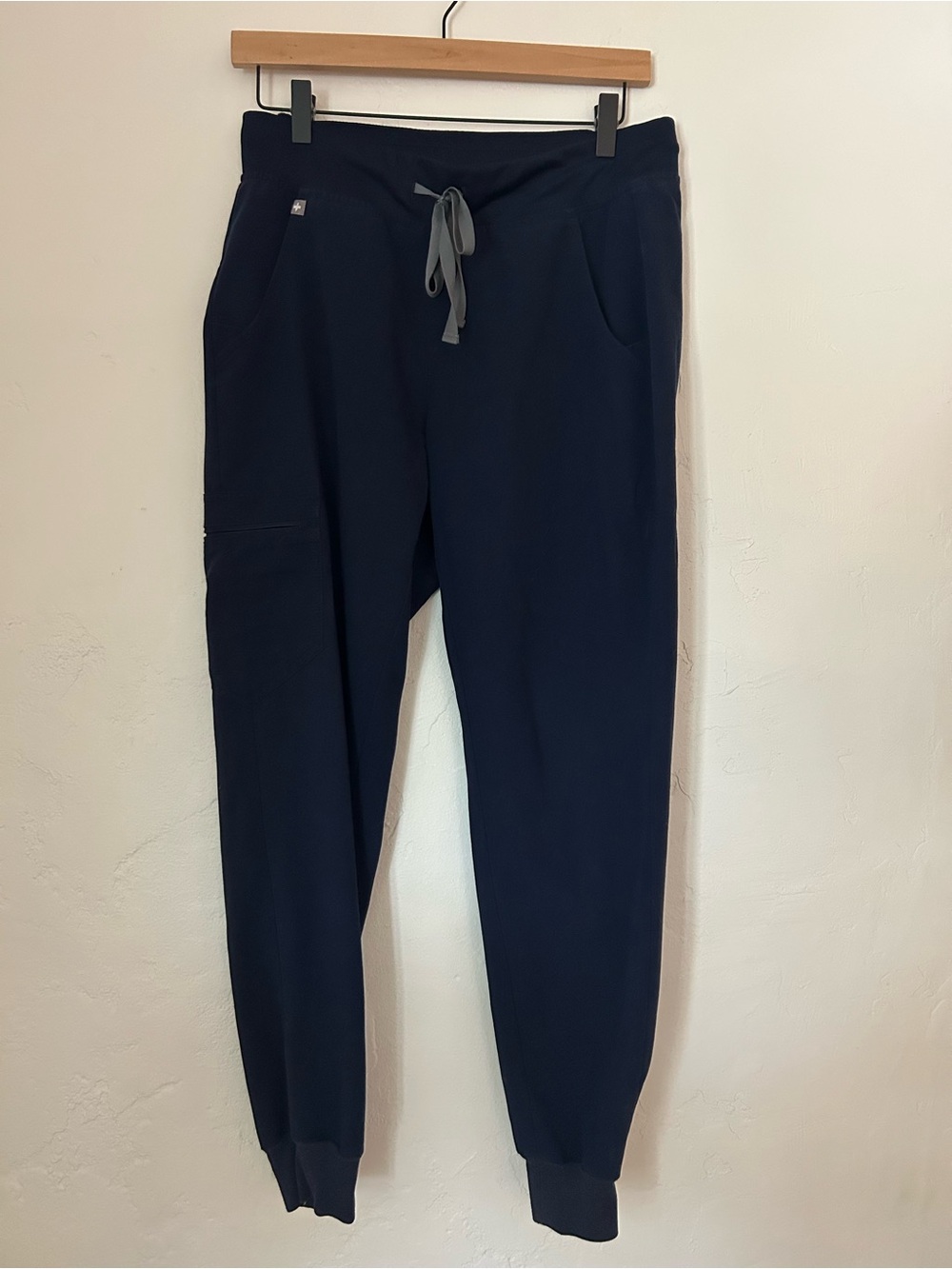 Women’s Navy Jogger Figs scrub pants  with Drawstring Waist